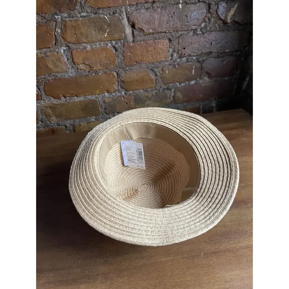 The Children’s Place Baby Bear Straw Sun Hat 0-6 Months Natural NWT